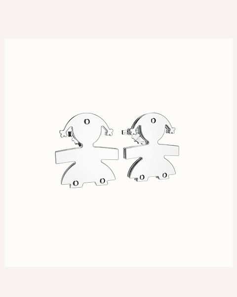 orecchini le bebe a lobo femmina oro bianco lbb 053