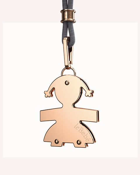 ciondolo le bebe i cuccioli femminuccia oro rosa lbb 043
