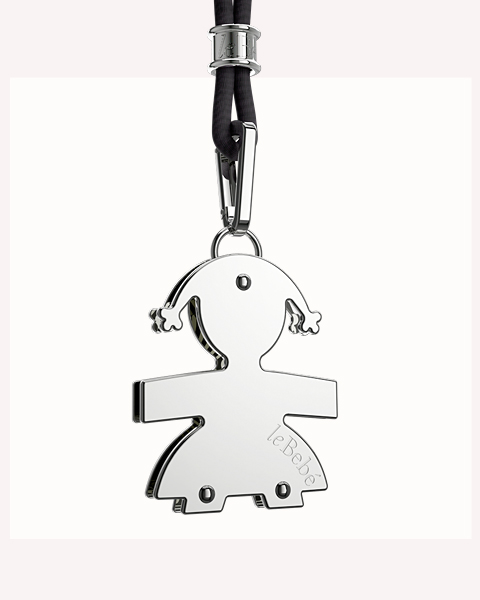 ciondolo le bebe i cuccioli femminuccia oro bianco lbb 008