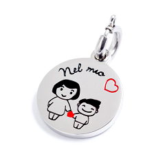 ciondolo marlu nel mio cuore mamma figlio 15ch042