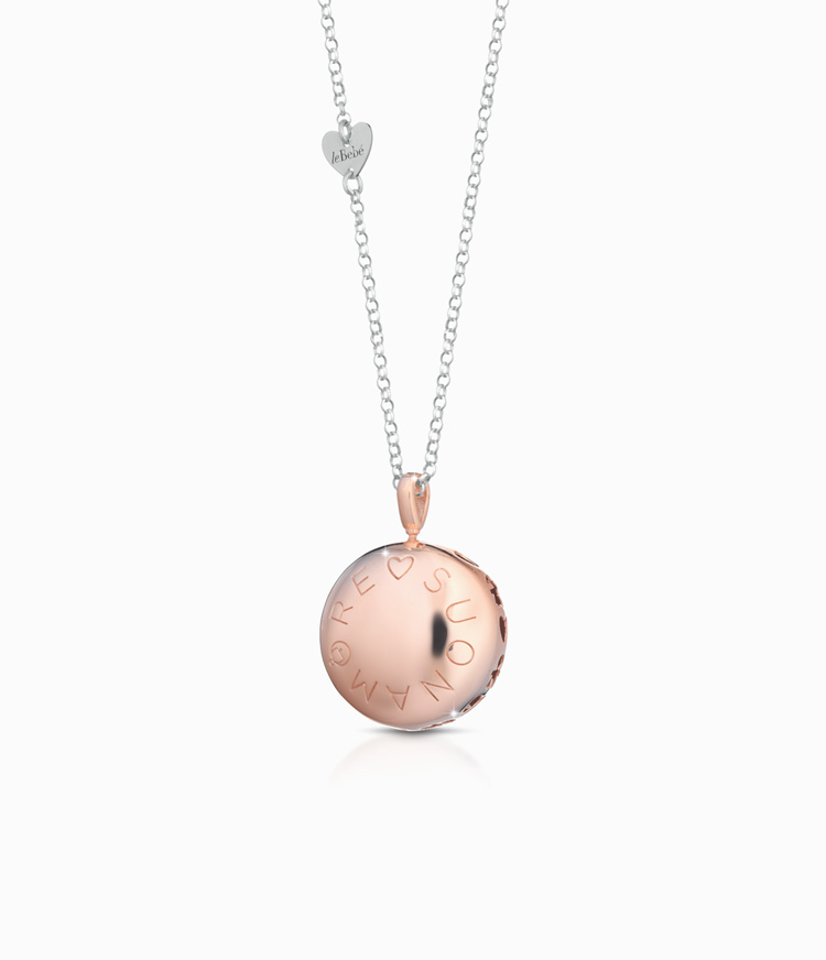 collana le bebe suonamore luna argento oro rosa snm 012