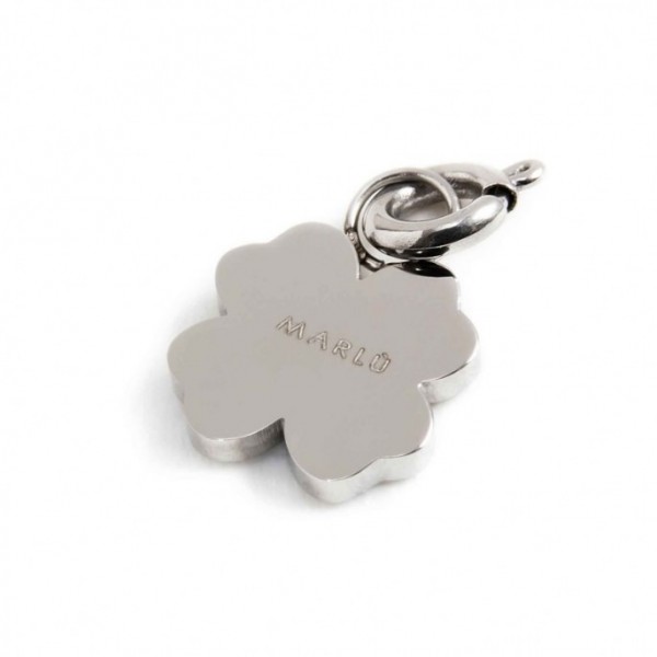marlu - white cross clover charm