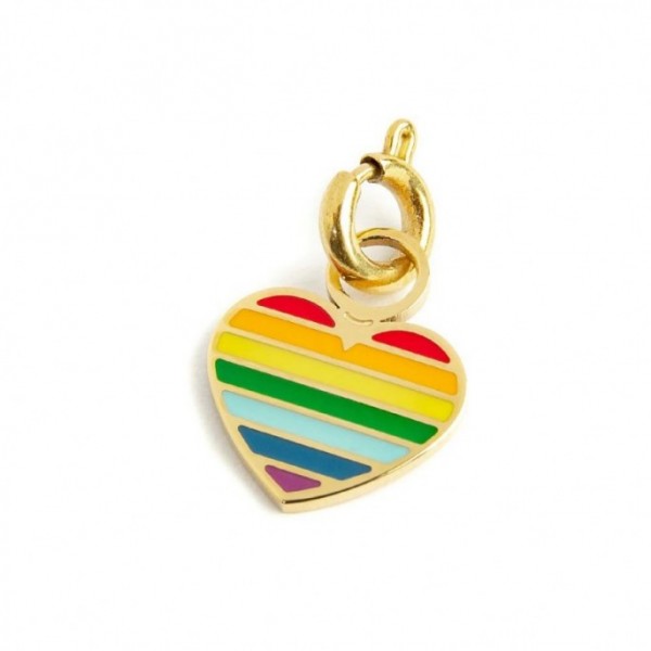 marlu charm cuore arcobaleno pvd oro