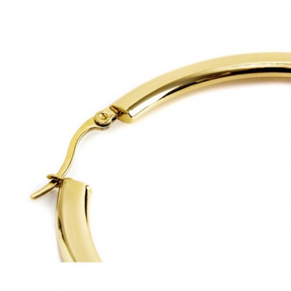 marlu mono orecchino pvd oro cerchio diametro 2,7cm