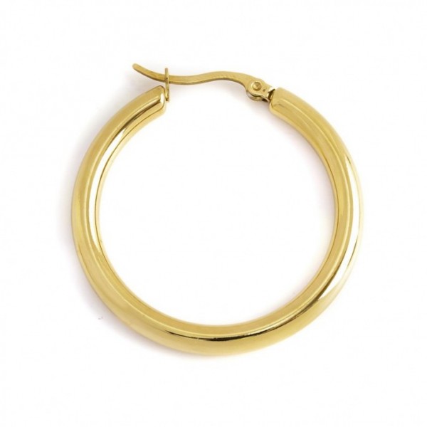 marlu mono orecchino pvd oro cerchio diametro 3,8cm