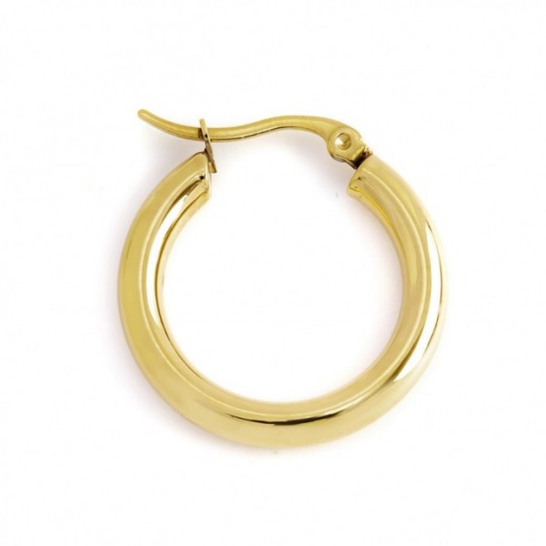 marlu mono orecchino pvd oro cerchio diametro 2,6cm