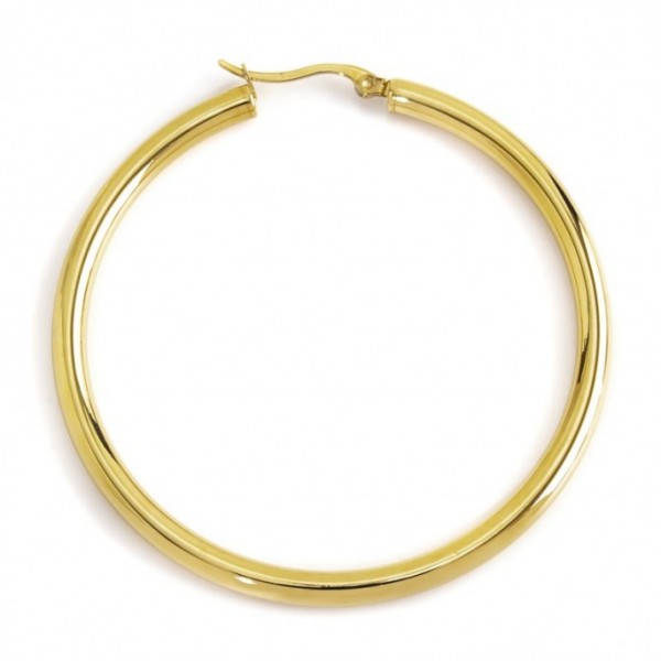 marlu mono orecchino pvd oro cerchio diametro 6,1cm