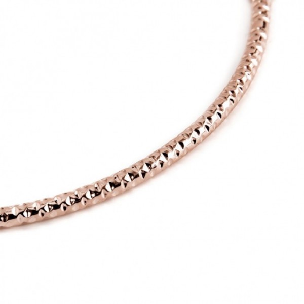 marlu mono orecchino cerchio pvd rose' martellato diametro 6cm