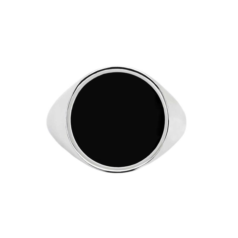 marlu - piastrina tonda smalto nero changy