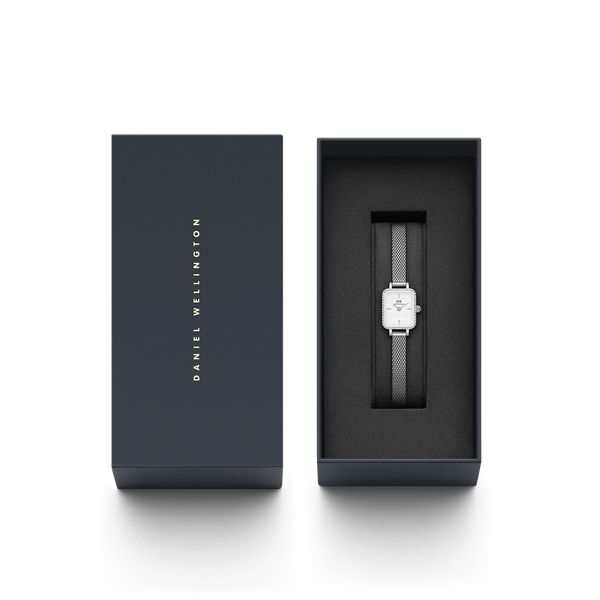 daniel wellington - quadro mini lumine bezel silver