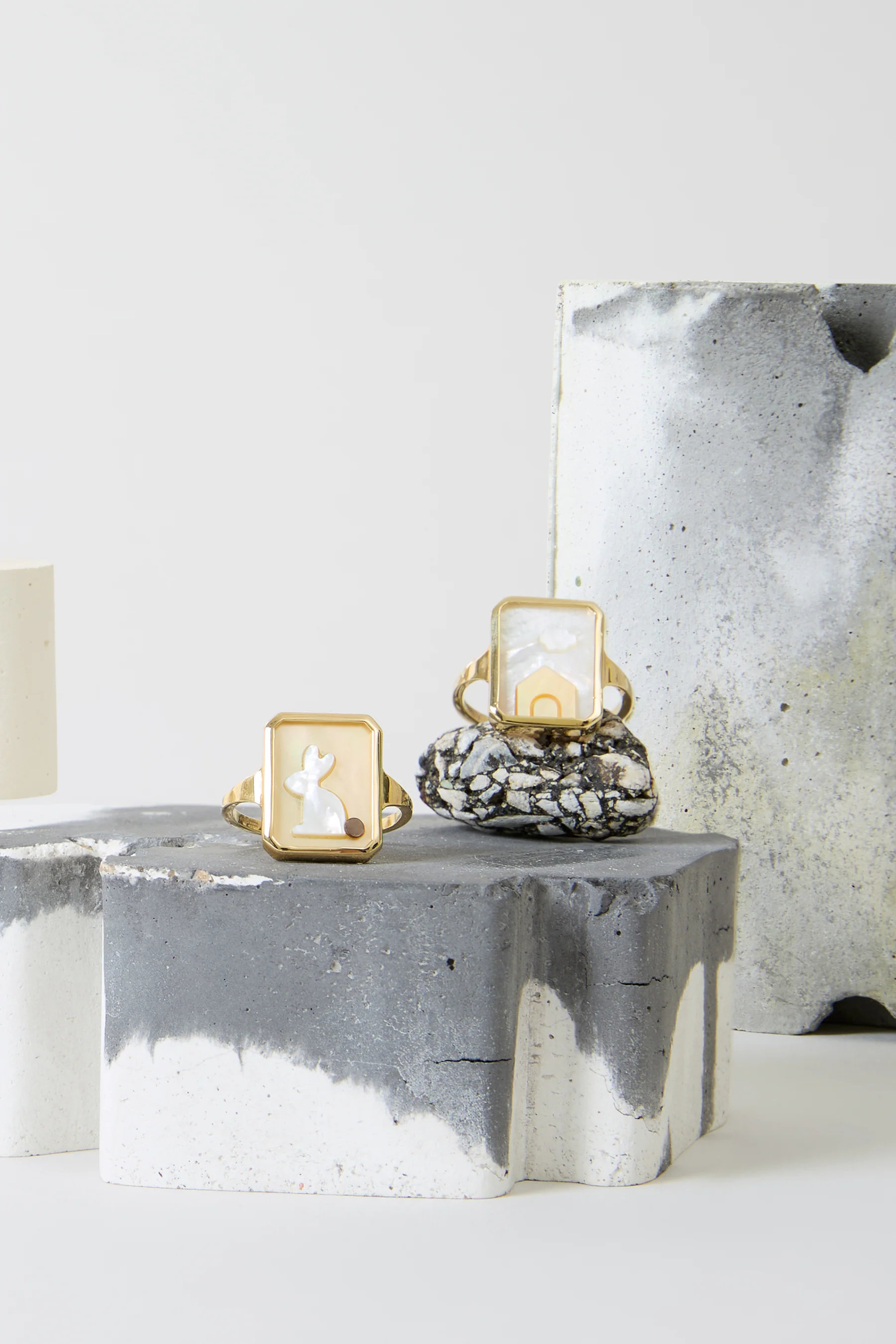 anello cameo madreperla casita