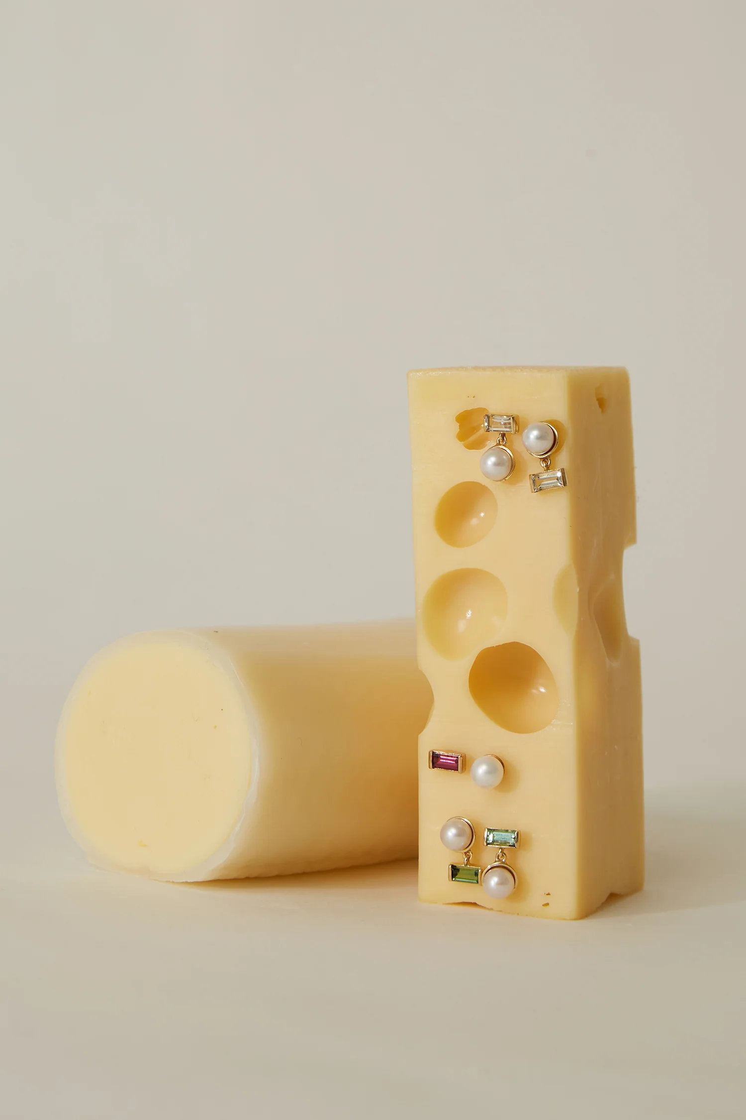 orecchini perla ametista baguette