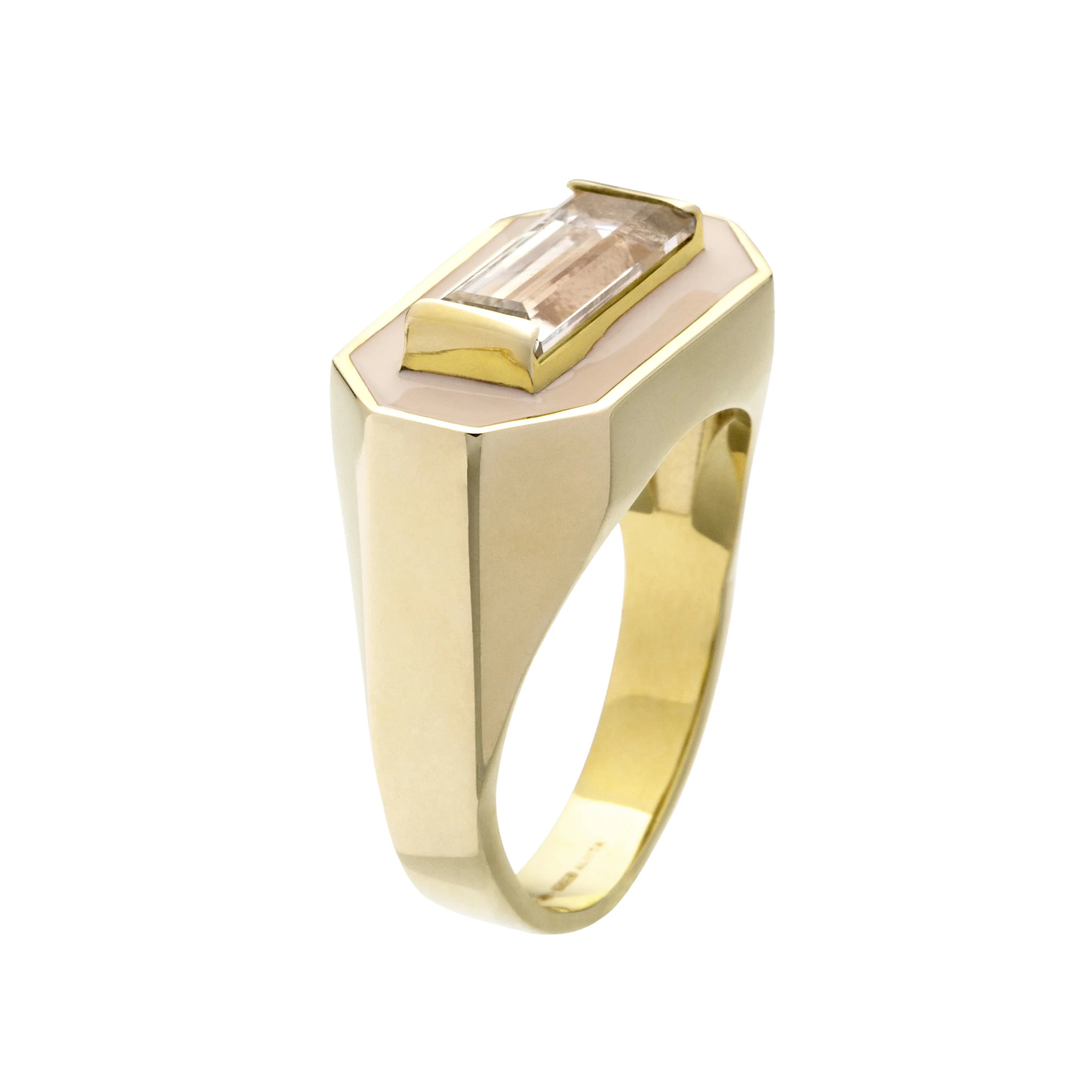 deco maxi baguette ametista anello