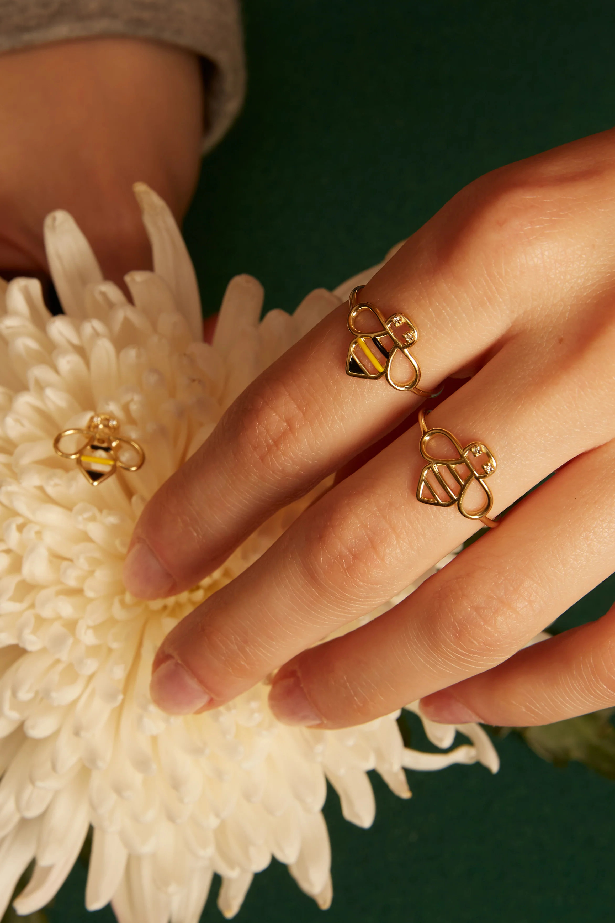 bee brillante enamel anello