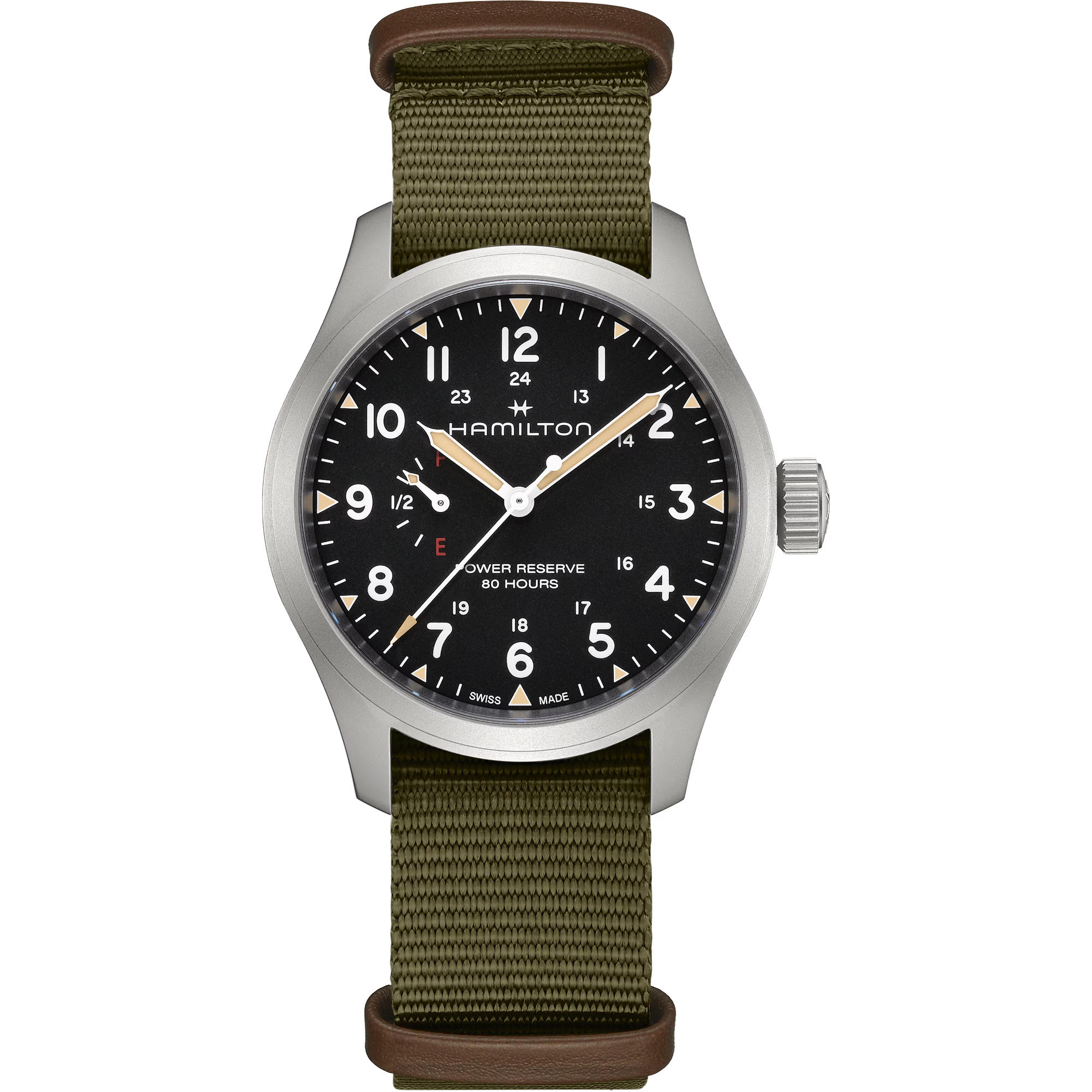 khaki field mechanical power reserve 40 mm