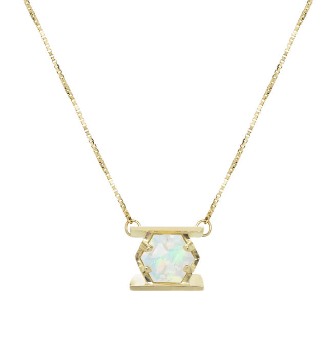 exagonal opale collana