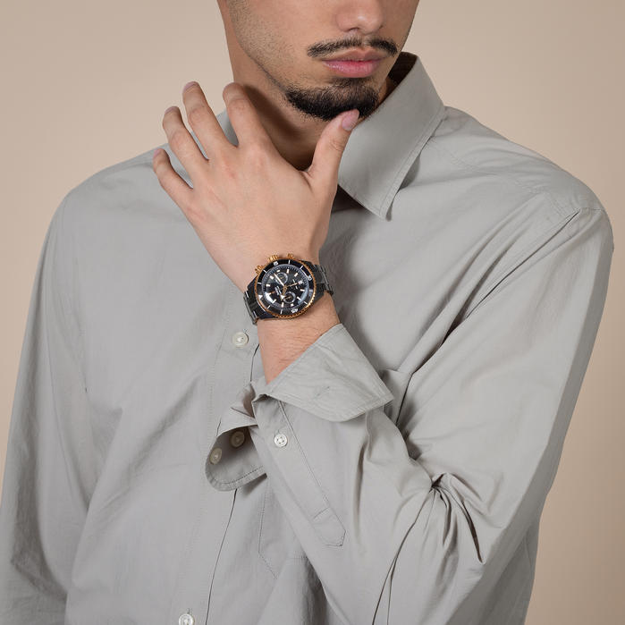 captain cook high-tech ceramic automatic chronograph