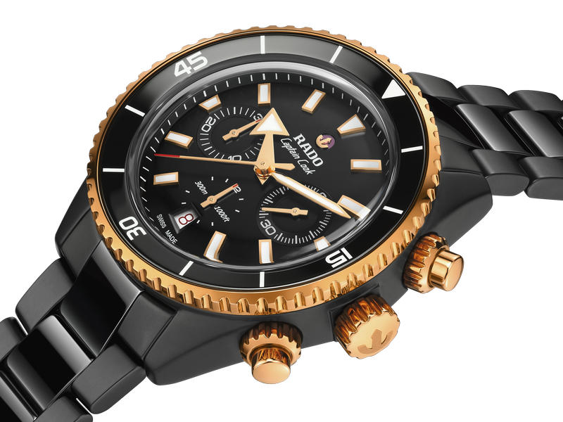 captain cook high-tech ceramic automatic chronograph