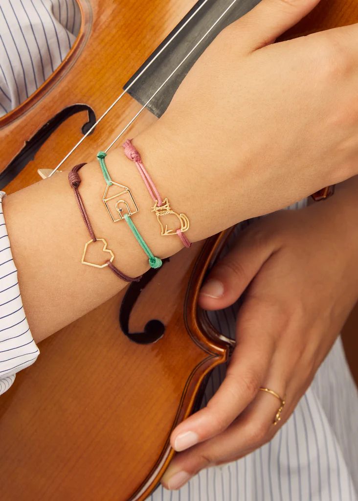 corazon bracciale corda