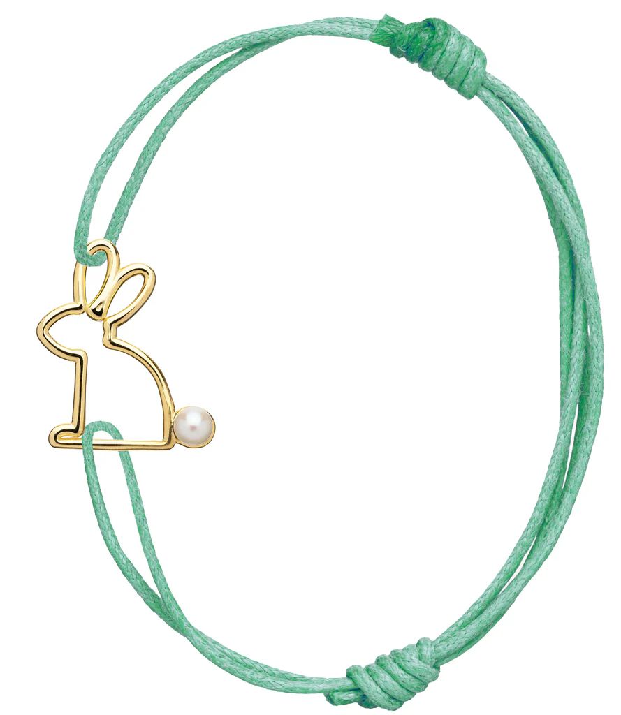 conejito perla bracciale corda