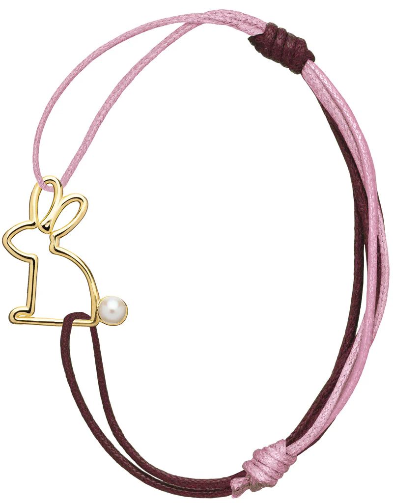 conejito perla bracciale corda