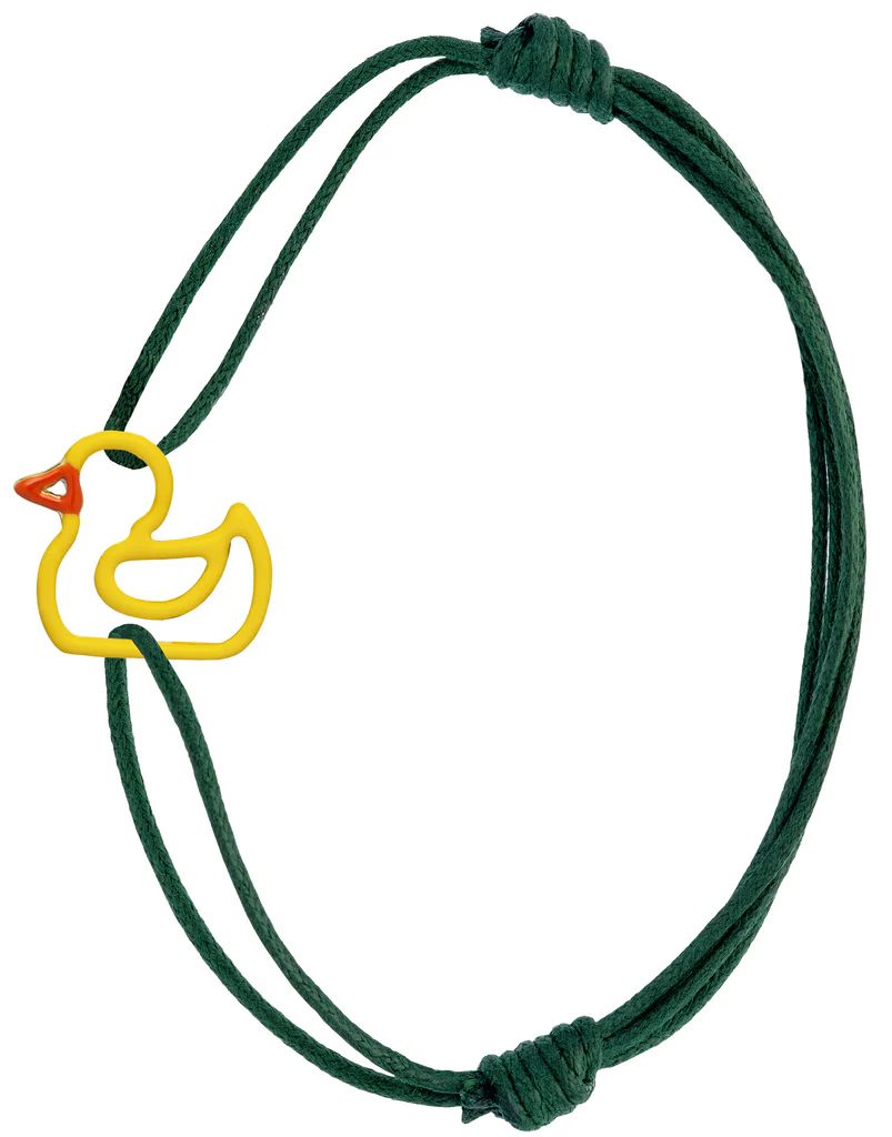 patito enamel giallo bracciale corda