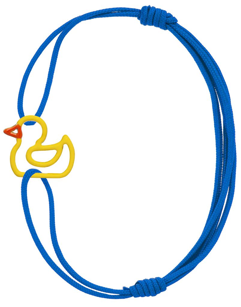 patito enamel giallo bracciale corda