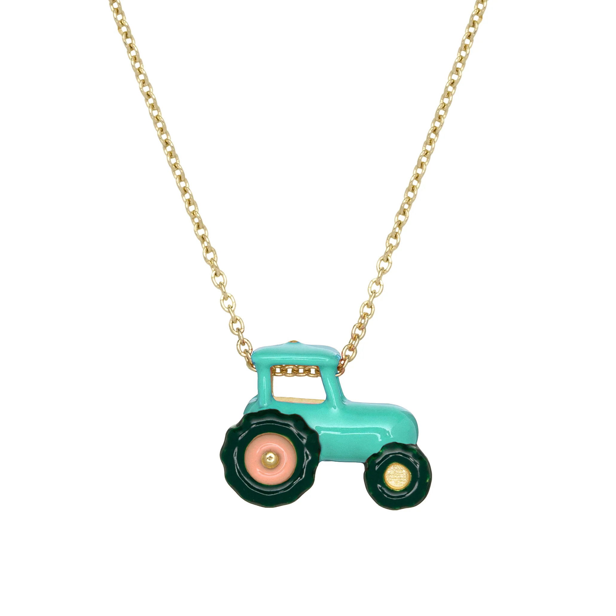 tractor azzurro collana