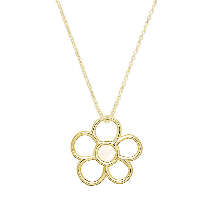 florecita prisma bianco collana