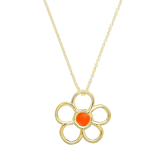 florecita prisma arancio collana